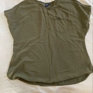 GAP Green Linen maternity shirt